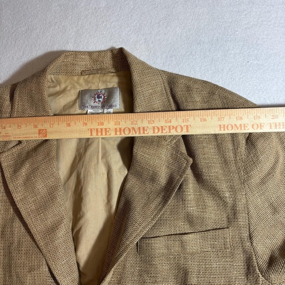 Territory Ahead Blazer Mens 42R Tan Linen Sport Coat Casual Lightweight Jacket - Picture 5 of 8